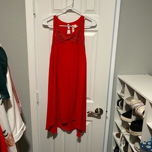Red dress with studs
